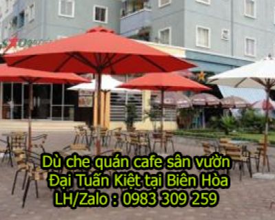Dù che quán cà phê sân vườn tại Biên Hòa