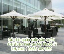 Dù che quán cà phê sân vườn tại Mỹ Phước 2