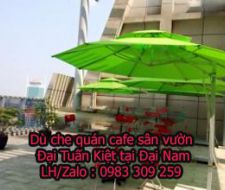 Dù che quán cà phê sân vườn tại Đại Nam
