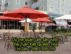 Dù che quán cà phê sân vườn tại Biên Hòa