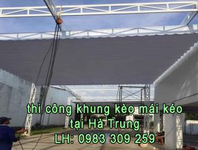 Mái kéo bạt tại Hà Trung