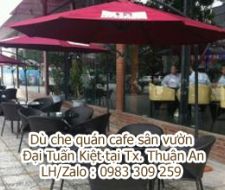 Dù che quán cà phê sân vườn tại TX. Thuận An