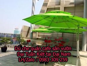 Dù che quán cà phê sân vườn tại Đại Nam