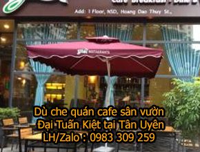 Dù che quán cà phê sân vườn tại Tân Uyên