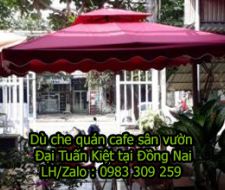 Dù che quán cà phê sân vườn tại Đồng Nai