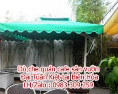 Dù che quán cà phê sân vườn tại Biên Hòa