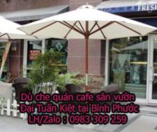 Dù che quán cà phê sân vườn tại Bình Phước