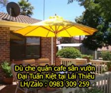 Dù che quán cà phê sân vườn tại Lái Thiêu