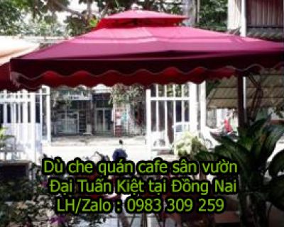 Dù che quán cà phê sân vườn tại Đồng Nai
