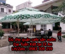 Dù che quán cà phê sân vườn tại Dĩ An