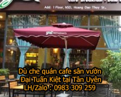 Dù che quán cà phê sân vườn tại Tân Uyên