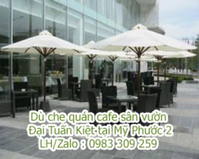 Dù che quán cà phê sân vườn tại Mỹ Phước 2