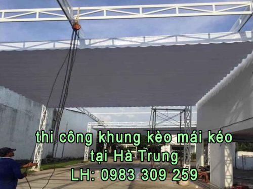 Mái kéo bạt tại Hà Trung