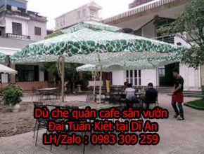 Dù che quán cà phê sân vườn tại Dĩ An