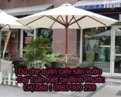 Dù che quán cà phê sân vườn tại Bình Phước