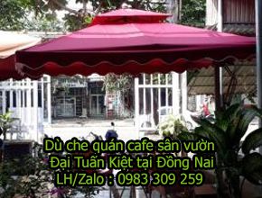 Dù che quán cà phê sân vườn tại Đồng Nai