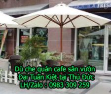 Dù che quán cà phê sân vườn tại Thủ Đức