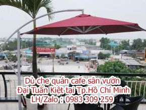 Dù che quán cà phê sân vườn tại TP. Hồ Chí Minh